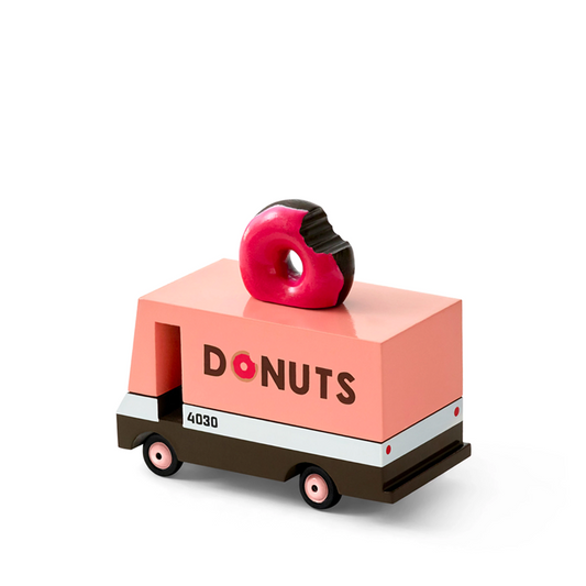 Candylab Donut Van Wooden Diecast Toy Car