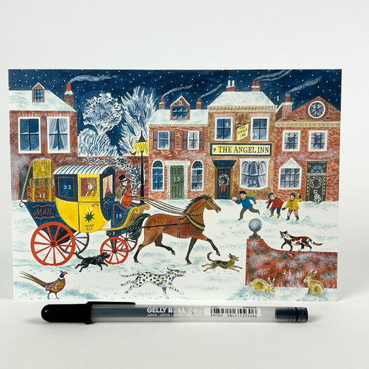 Art Angels The Angel Inn Advent Card