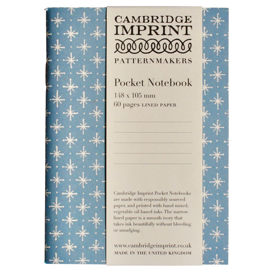 Cambridge Imprint Pocket Notebook Little Stars Faded Denim