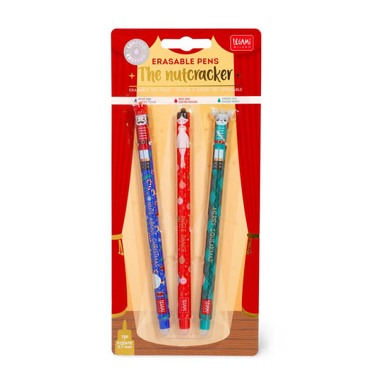 Legami Limited Edition The Nutcracker Set of 3 Erasable Gel Pens