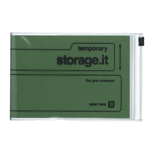 Mark's Inc A6 Dot Grid Storage.It Notebook Green