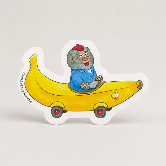 Studio Boketto Richard Scarry Banana Gorilla Car Card