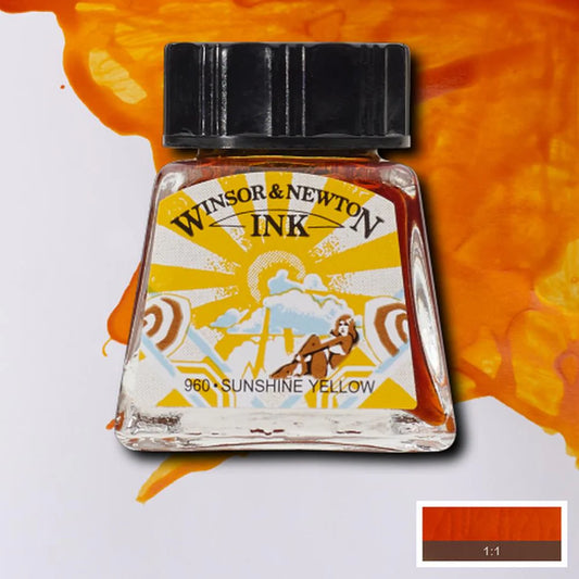 Winsor & Newton Sunshine Yellow Drawing Ink