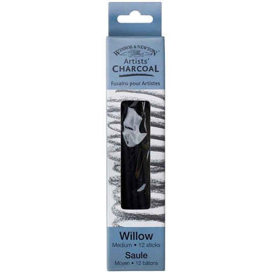 Winsor & Newton Artists' Willow Charcoal Medium 12 Sticks