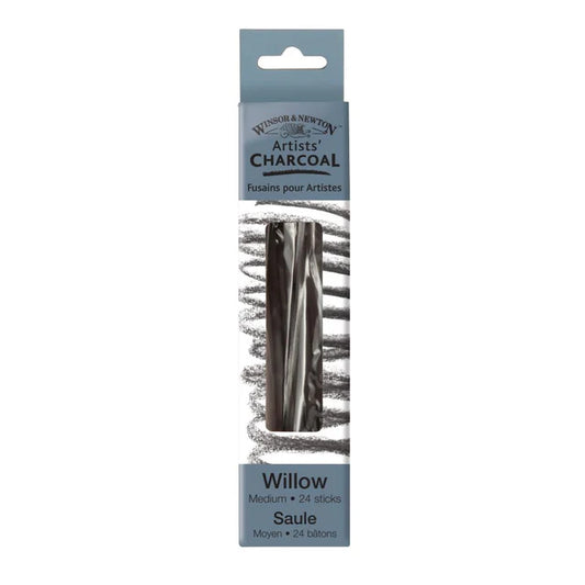 Winsor & Newton Artists' Willow Charcoal Medium 24 Sticks