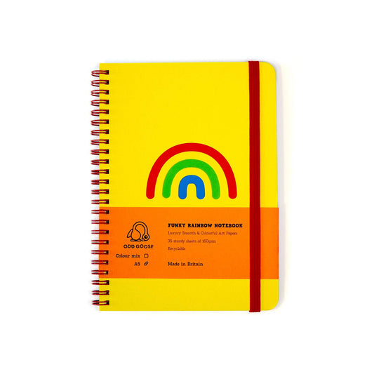 Odd Goose Funky Rainbow Foil Printed Notebook