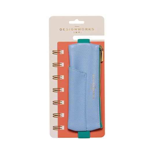 Designworks Collective Ink Pen Pouch - Light Blue + Green