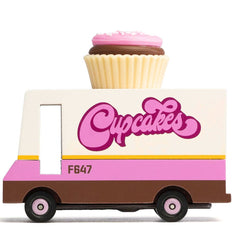 Candylab Cupcake Van Wooden Diecast Toy Car
