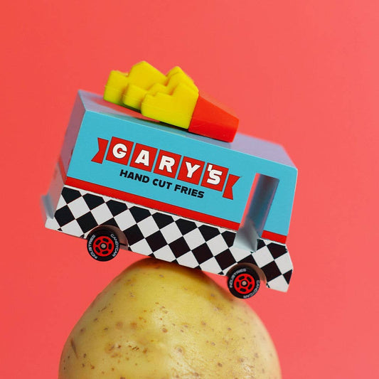 Candylab French Fry Van Wooden Diecast Toy Car