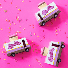 Candylab Cupcake Van Wooden Diecast Toy Car
