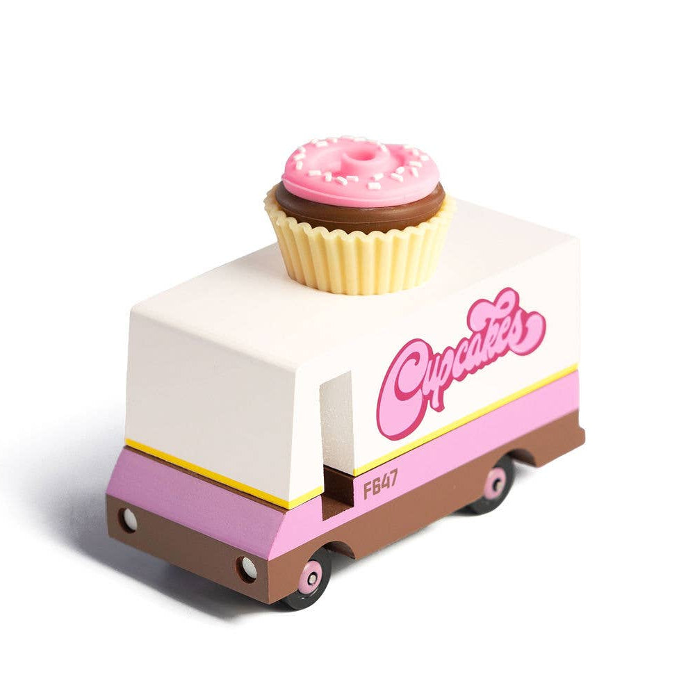 Candylab Cupcake Van Wooden Diecast Toy Car