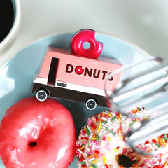 Candylab Donut Van Wooden Diecast Toy Car