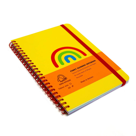 Odd Goose Funky Rainbow Foil Printed Notebook
