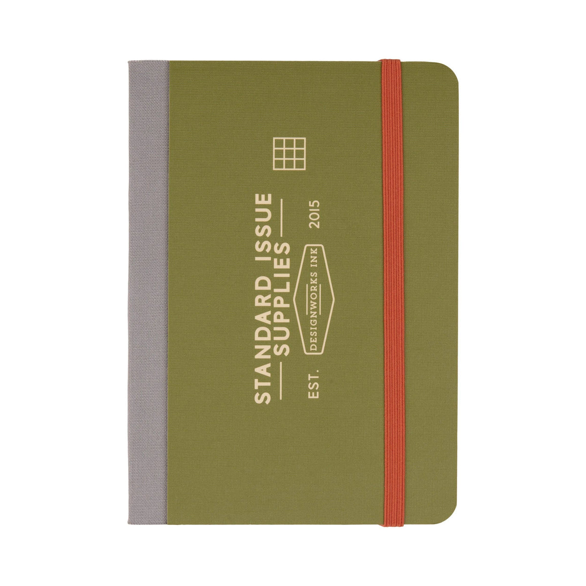 Designworks Ink Standard Issue Pocket Journal - Army Green + Chili