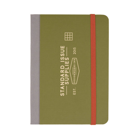 Designworks Ink Standard Issue Pocket Journal - Army Green + Chili