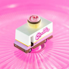 Candylab Cupcake Van Wooden Diecast Toy Car