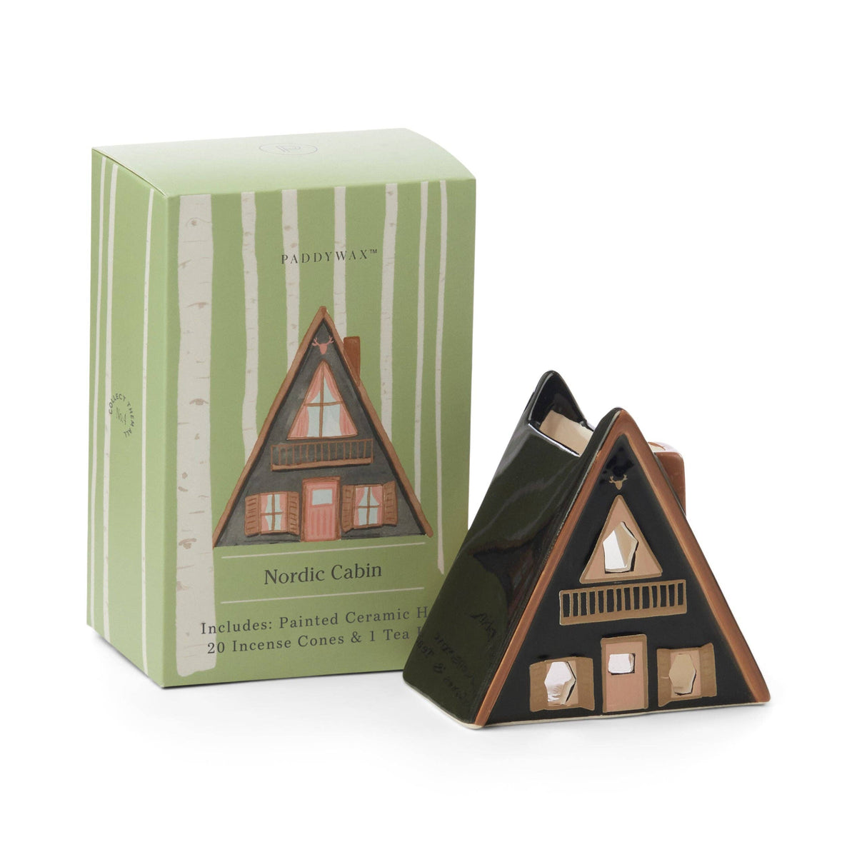 Paddywax Nordic Cabin Style Incense & Tea Light Holder