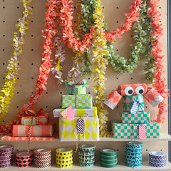 Petra Boase Chequerboard/Diamond Green/Pink Luxury Tissue Paper