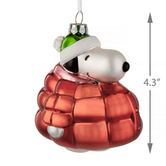 Hallmark Peanuts™ Snoopy In Red Puffer Jacket Glass Ornament