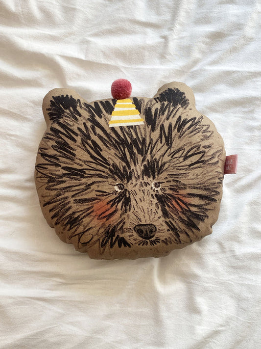 Aimee Mac Illustration Party Bear Plush Cushion