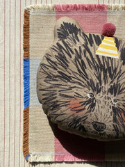 Aimee Mac Illustration Party Bear Plush Cushion
