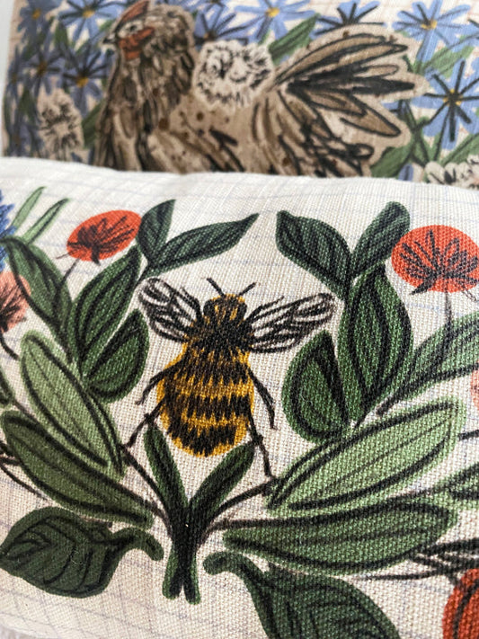 Aimee Mac Illustration Bee Bolster Cushion