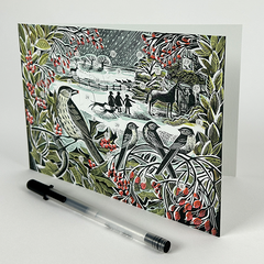 Art Angels Holly Hedge Advent Card