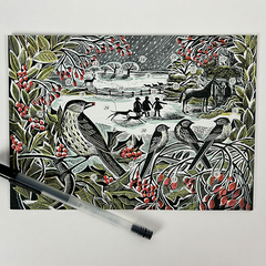 Art Angels Holly Hedge Advent Card
