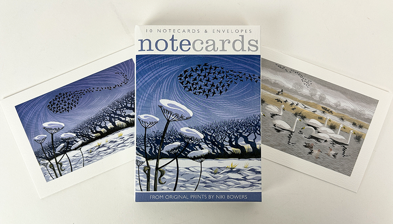 Art Angels Snow Starlings and Seven Swans 10 Notecards & Envelopes