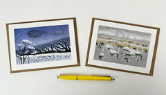 Art Angels Snow Starlings and Seven Swans 10 Notecards & Envelopes