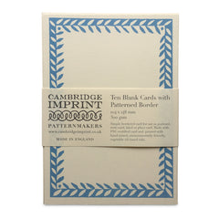 Cambridge Imprint 10 Postcards with Patterned Border in Blue
