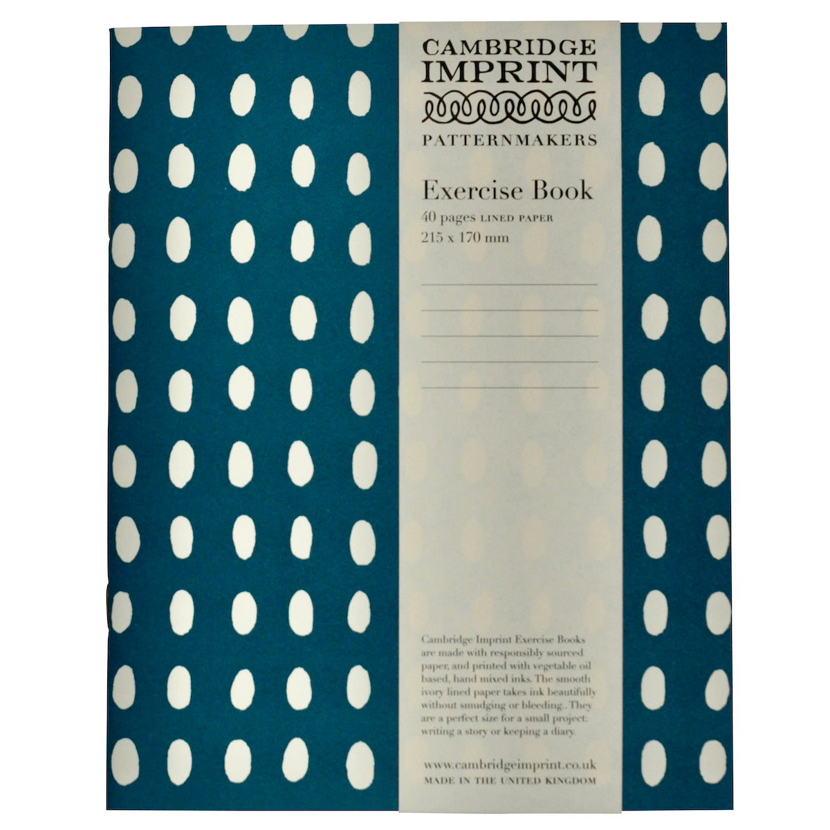 Cambridge Imprint Lined Exercise Book Bean Kingfisher