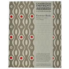 Cambridge Imprint Lined Exercise Book Persephone Grey and Crimson