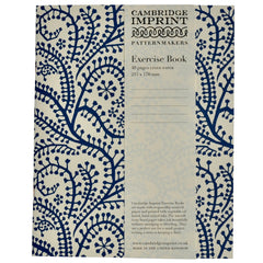 Cambridge Imprint Exercise Book Seaweed Paisley Prussian Blue (Lined)