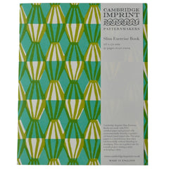 Cambridge Imprint Exercise Book Threadwork Sap Green and Turquoise