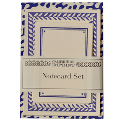 Cambridge Imprint Set of Notecards and Envelopes Kelp French Ultramarine