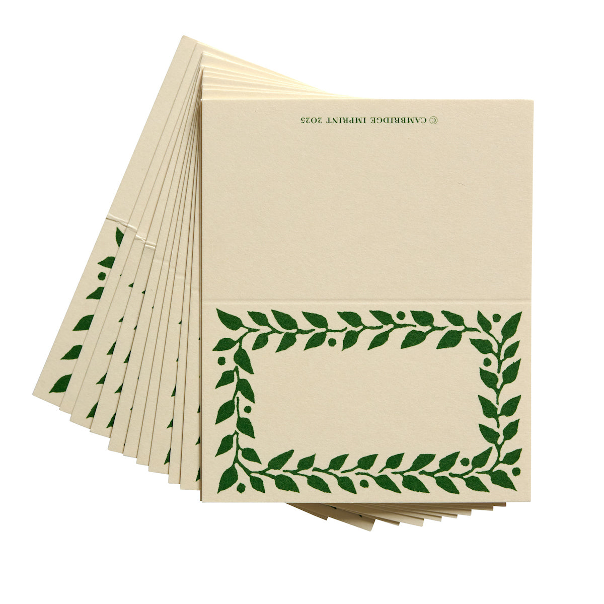 Cambridge Imprint Pack of Twelve Place Cards Pea Green