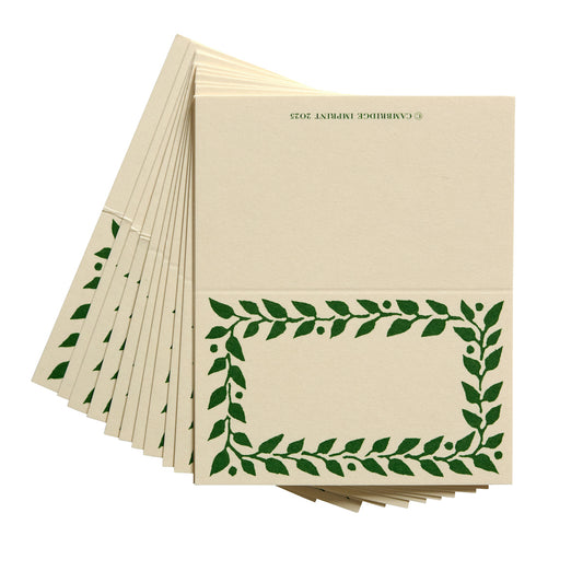 Cambridge Imprint Pack of Twelve Place Cards Pea Green