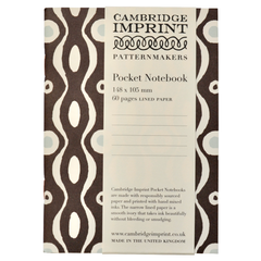 Cambridge Imprint Lined Pocket Notebook Persephone Charcoal and Pale Blue