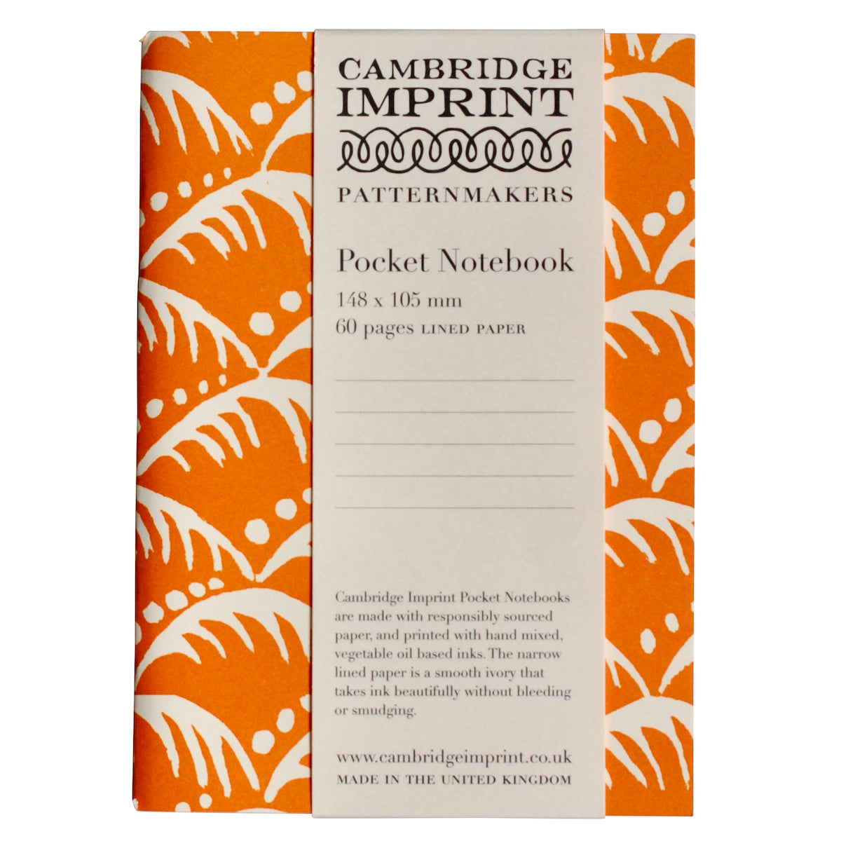 Cambridge Imprint Pocket Notebook Wave Blood Orange