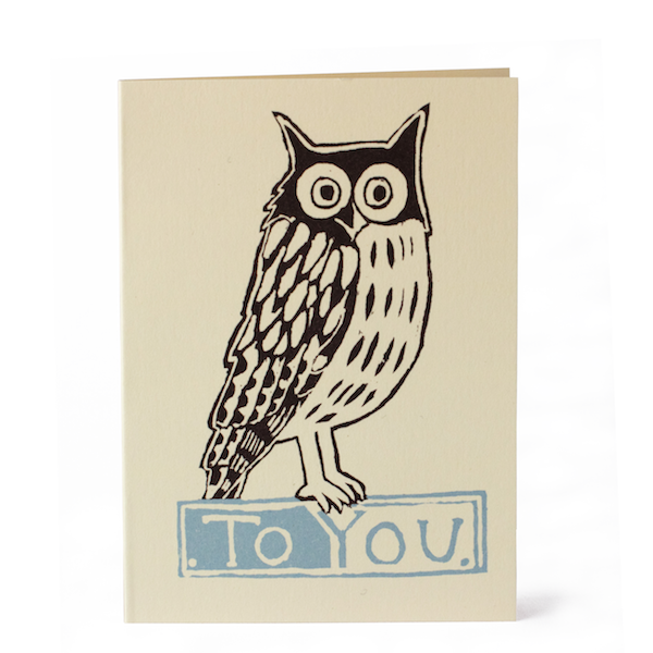 Cambridge Imprint Pack of Six Small Owl To You Cards