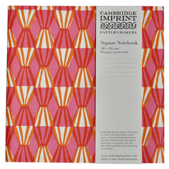 Cambridge Imprint Square Notebook with Lined Paper in Threadwork Pink and Orange
