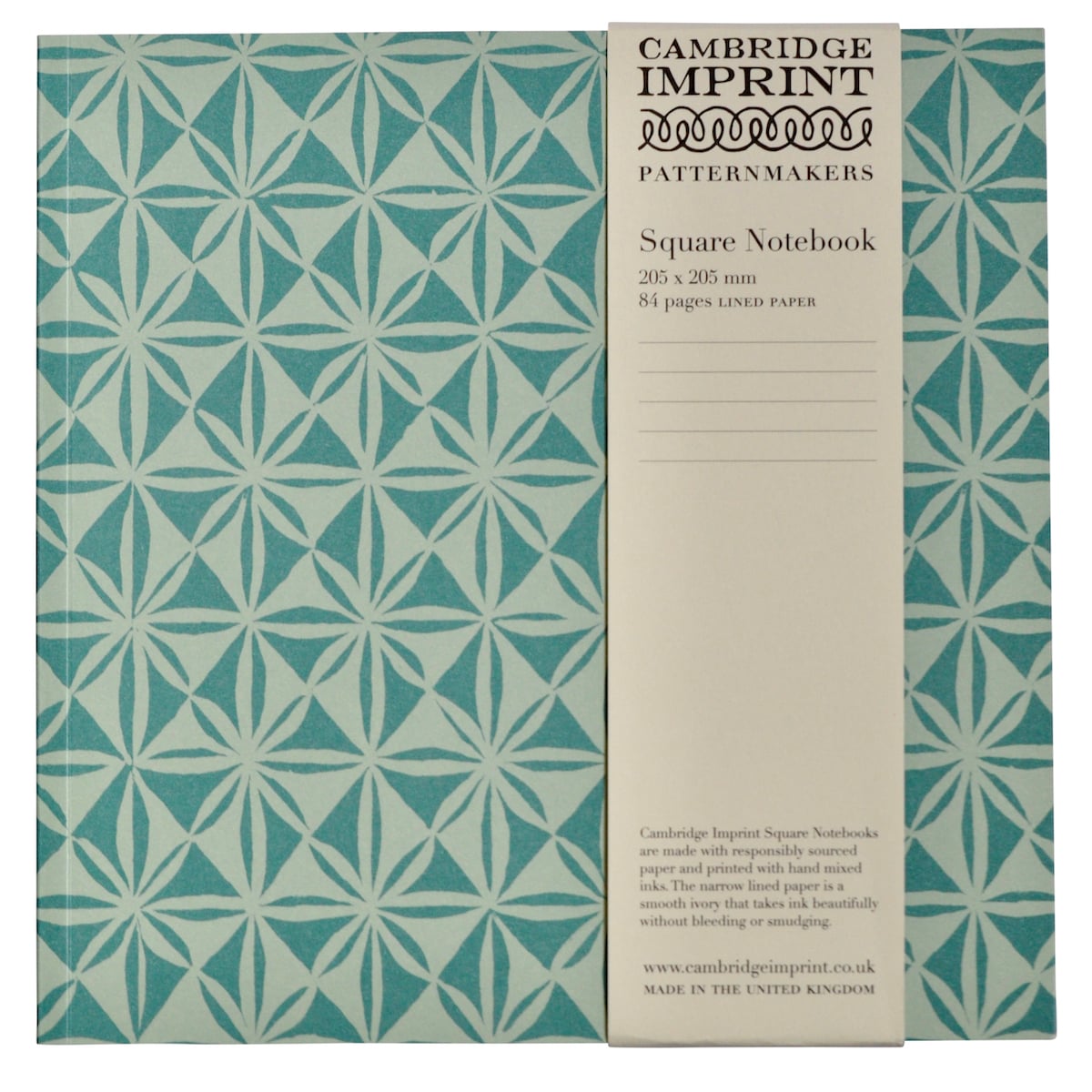 Cambridge Imprint Square Notebook with Lined Paper in Windmill Luskentyre