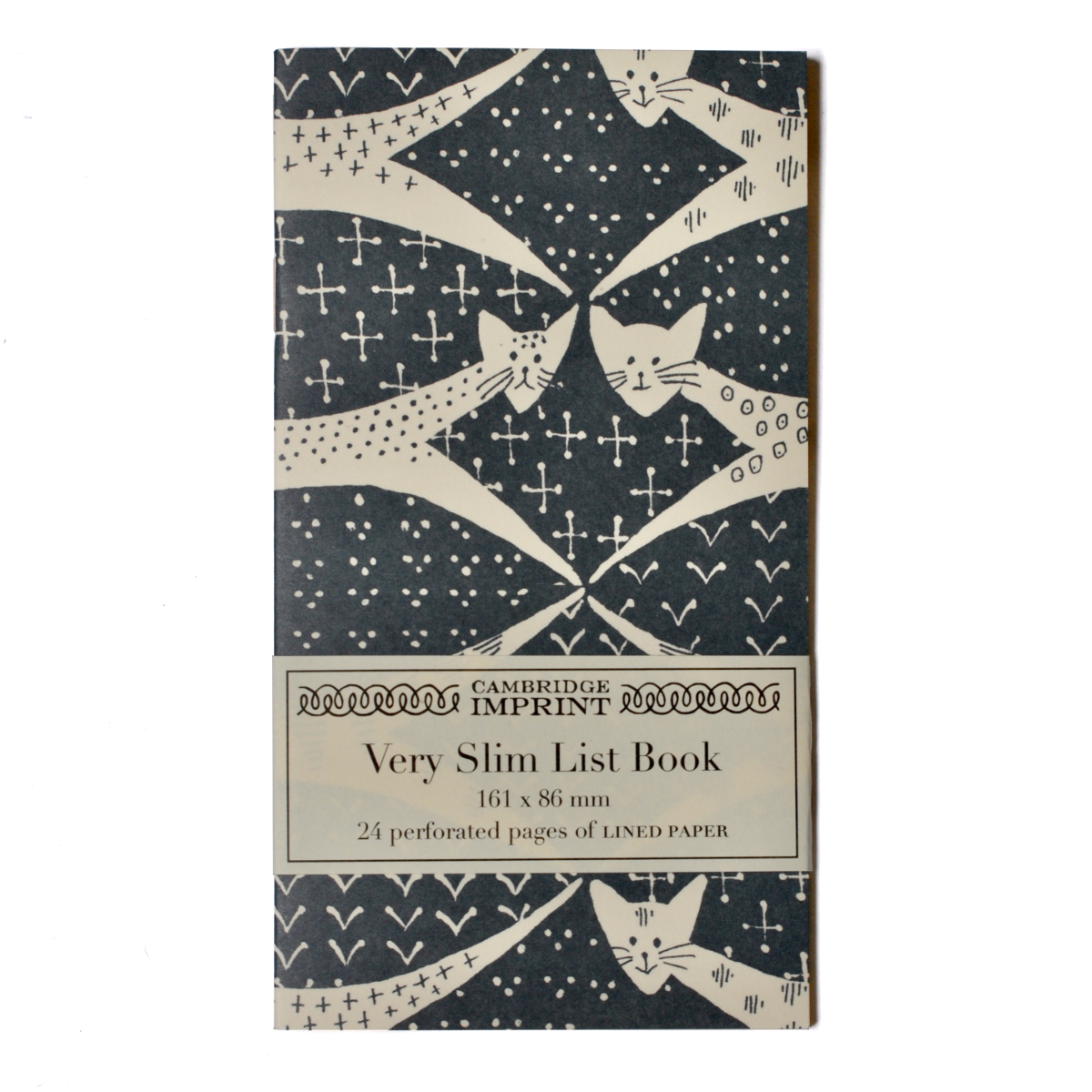 Cambridge Imprint Very Slim List Book Cats Navy