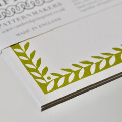Cambridge Imprint 10 Postcards with Patterned Border in Bawden Green
