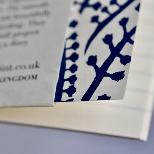 Cambridge Imprint Exercise Book Seaweed Paisley Prussian Blue (Lined)
