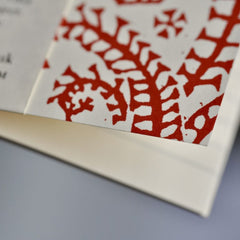 Cambridge Imprint Lined Exercise Book Seaweed Paisley Crimson