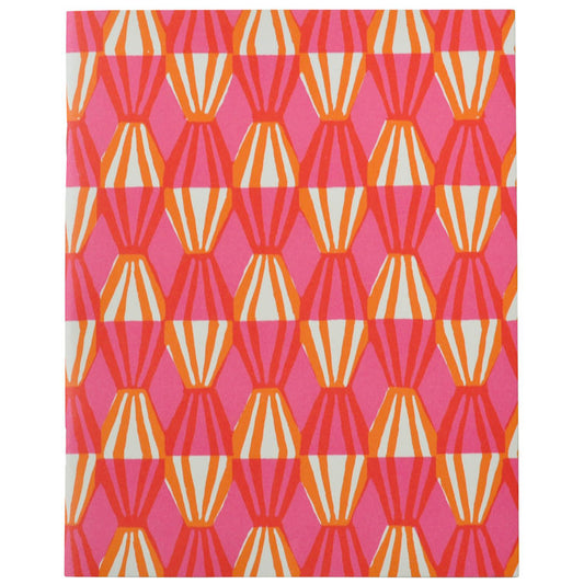 Cambridge Imprint Plain Exercise Book Threadwork Bright Pink and Orange