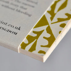 Cambridge Imprint Pocket Notebook Oak Leaves Sap Green