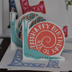 Cambridge Imprint Snail Mail Birthday Card